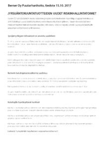 Ratak riskinhallintatiedote 15.10.2017 kuva